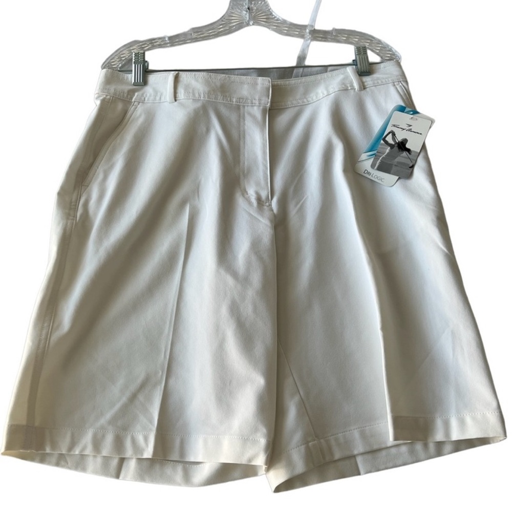 Tommy Armour Dri-Logic Womens Golf Shorts, NWT, Color-White, Size-12